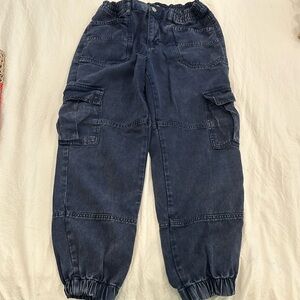 Free People Denim Cargo Pants